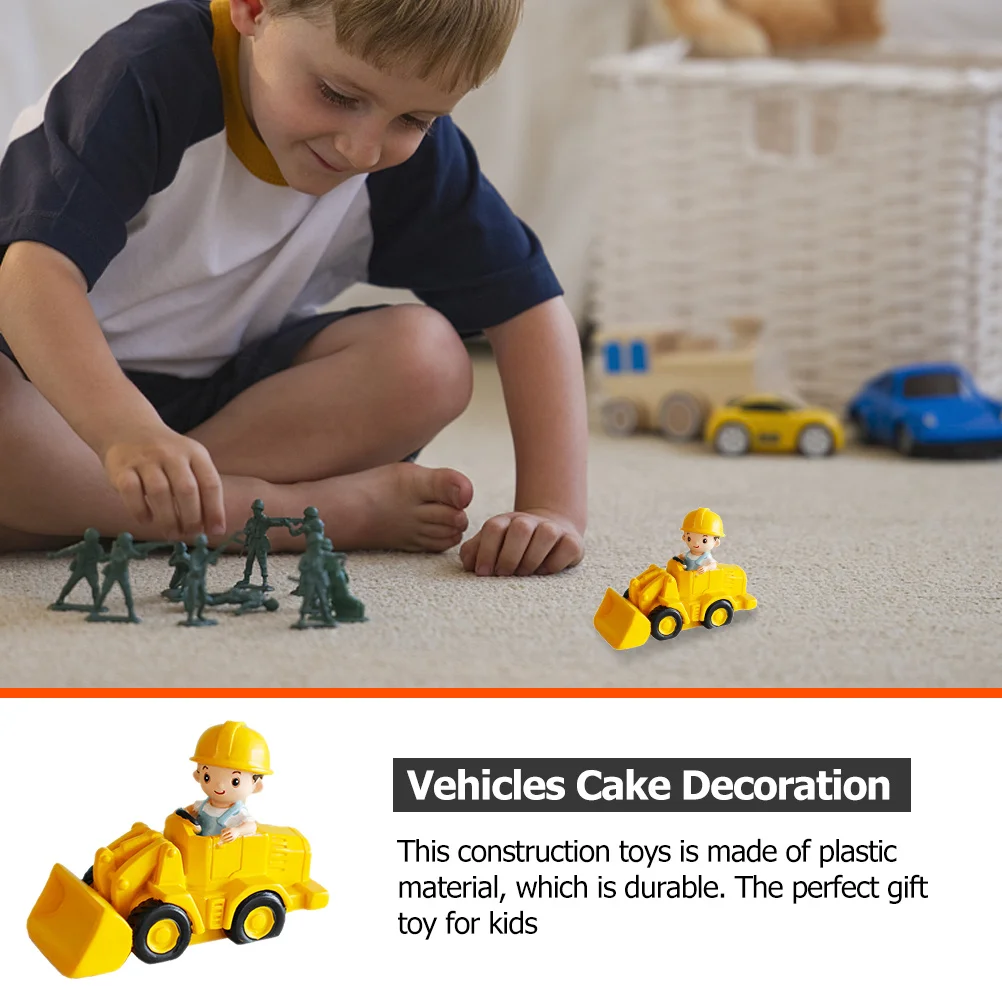 

Mini Engineering Truck Durable Construction Vehicles For Kids Cake Decoration Dessert Topper Party Favor Excavator