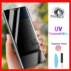 Privacy UV Tempered Glass Film For Samsung Galaxy S22 S21 Ultra S10 S8 S9 S20 Plus Note 10 20 8 9 Anti Peep Screen Protector