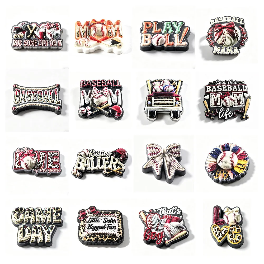 2026 New Baseball Shoe Charms For Boys Girls Sport Game Day Shoes Decoration Accessories For Clog Pins Men Women Party Gifts
