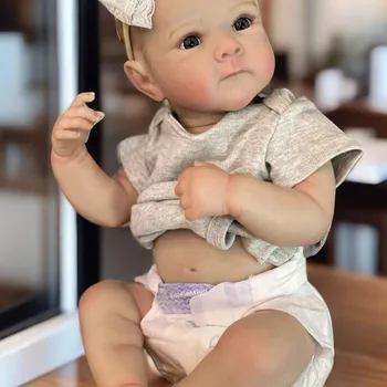 18 inch Bettie reborn girl with painted lifelike hair Bebe newborn baby doll for children birthday gifts