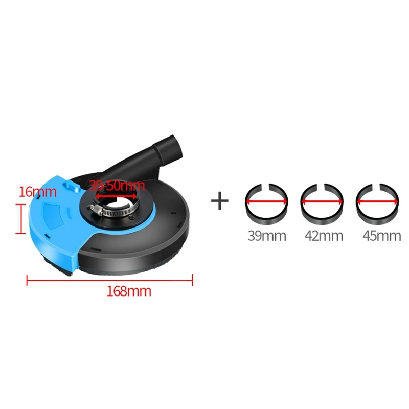 

ABKJ-5 Inch Angle Grinder Dust Shroud Cover Tools For Concrete Marble Granite Engineered Stone Grinding Dust Collection