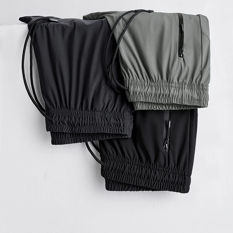 Men's Ice Silk Casual Shorts Summer Thin Quick Dry Breathable Sports 5-inch Pants Loose Plus Size Running Outdoor Beach Shorts