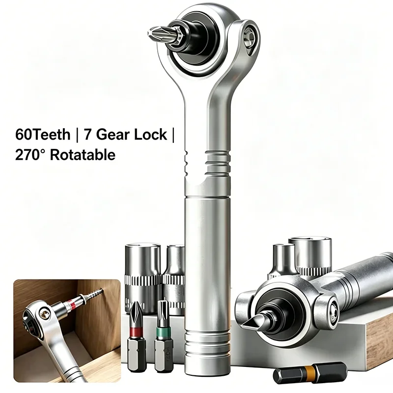 For Dual purpose magnetic wrench repair tool set Galacok Universal ratchet wrench sleeve Forward and reverse screwdriver