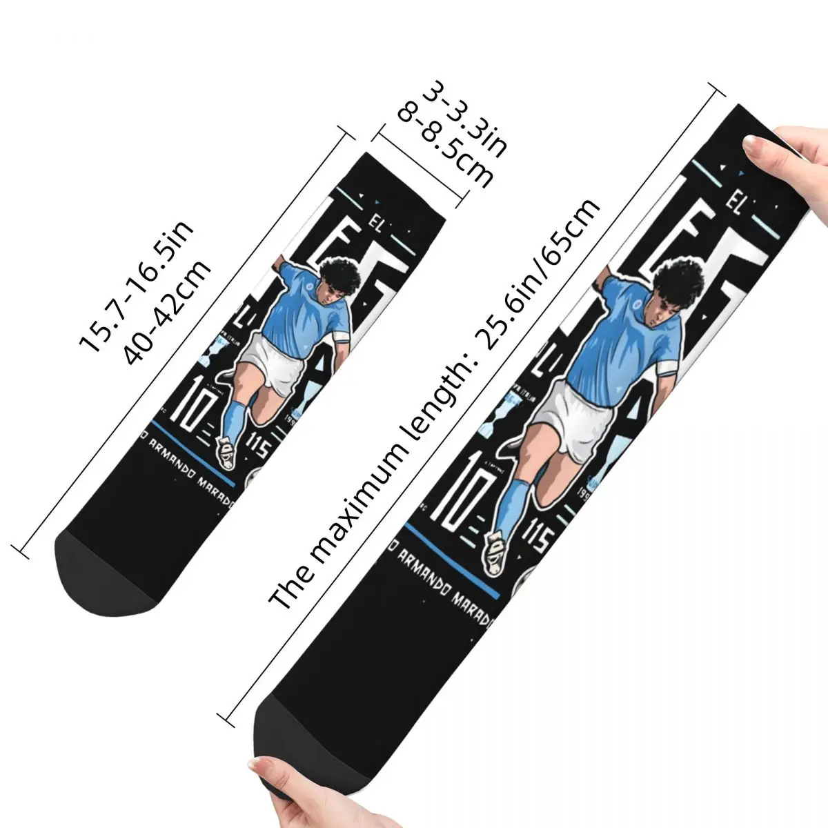 Happy Funny Men\'s compression Socks Diego Retro Harajuku Diego Armando Maradona Argentina Hip Hop Pattern Crew Crazy Sock