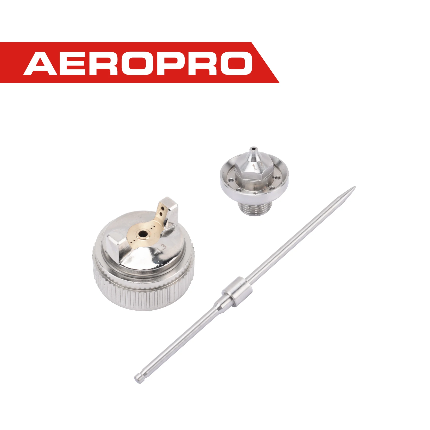 AEROPRO Nozzle Needle Air Cap 1.3mm Nozzle Set Spray Gun Nozzle Kit Needle Air Cap Set For A604 Airbrush