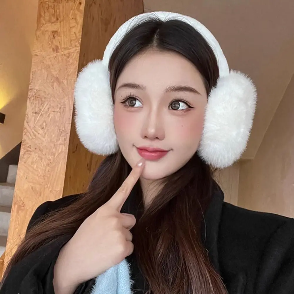 Cartoon Foldable Warmth Eartips Adjustable Rabbit Hair Warm Ear Cushions Anti Cold Earmuffs Students