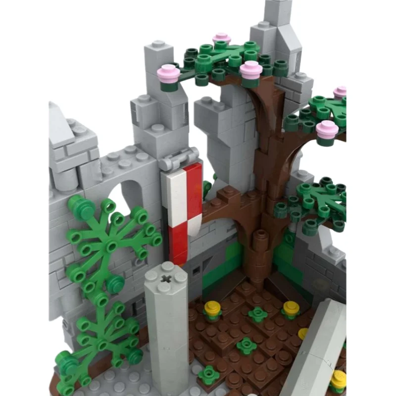 MOC architectural miniature castle model. Small particle building blocks toy bricks, 312 pieces. Suitable for all enthusiasts to