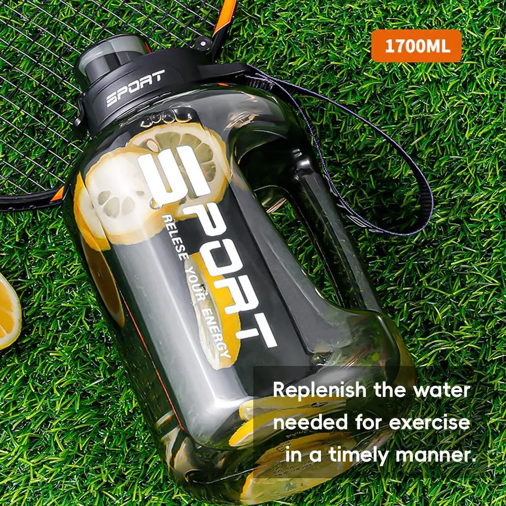

2.5L Large-Capacity Sports Water Bottle Straw Pot Belly Col Space Ton Ton Students Cup Bucket Keeps Plastic T9R4