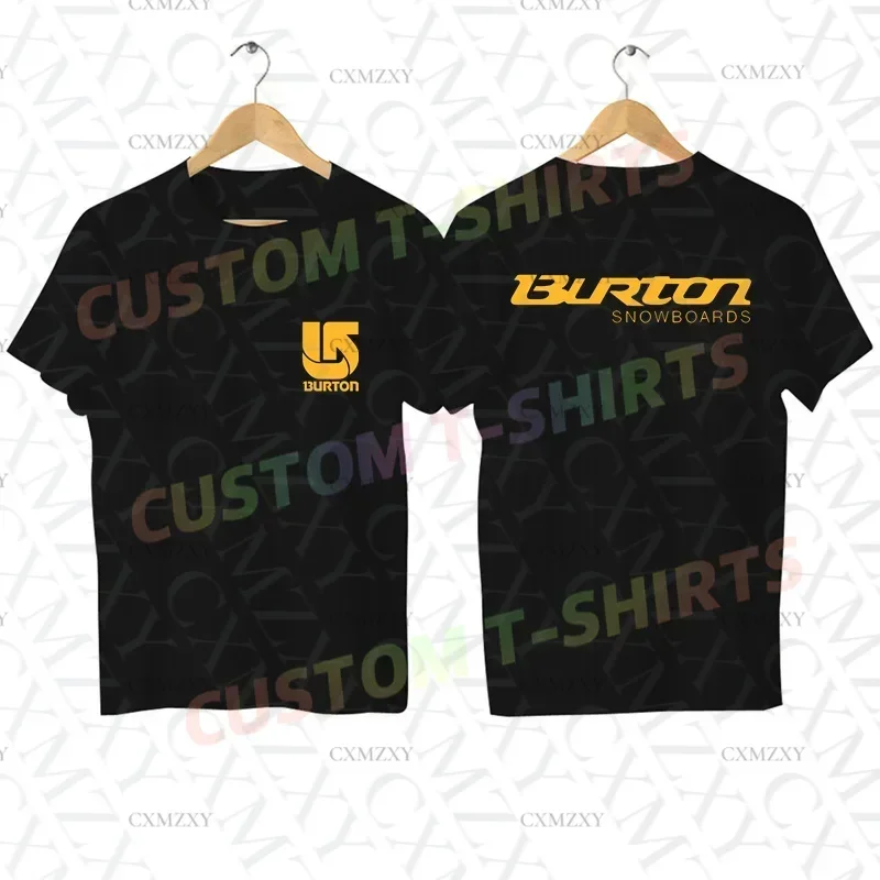 Camiseta informal para hombre, nueva camiseta con Logo de Burton Snowboard, camiseta gráfica de gran tamaño, transpirable, cómoda, ropa de calle, S-3XL, camiseta genial
