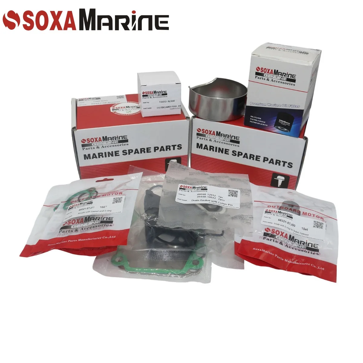 

Fit Suzuki 100 115 140 HP DF100A DF115A DF140A 2013+ Maintenance Kit Outboard Water Pump Repair with Zinc Anode Gasket Filter