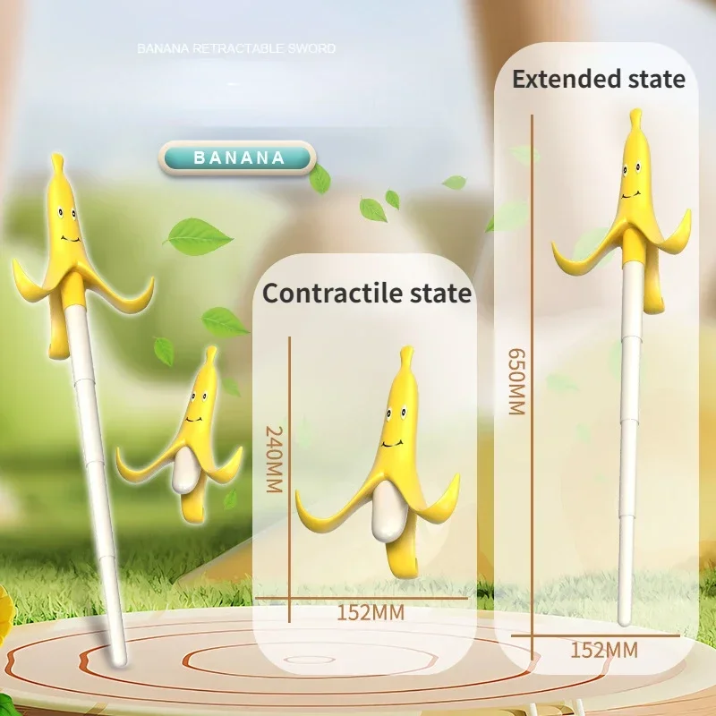 3D Teleskops chwert 3D-Druck Bananen schwert Stress abbau Spielzeug einziehbare Katanas Cosplay Waffen modell für Kinder und Jungen