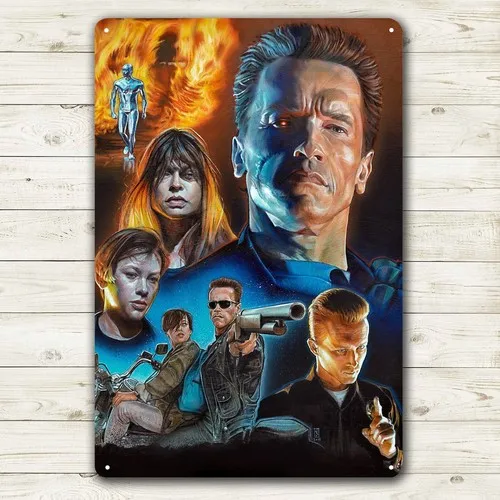 Terminator Movie Metal Poster Tin Sign - 20x30cm Collectable Plate  -aluminum