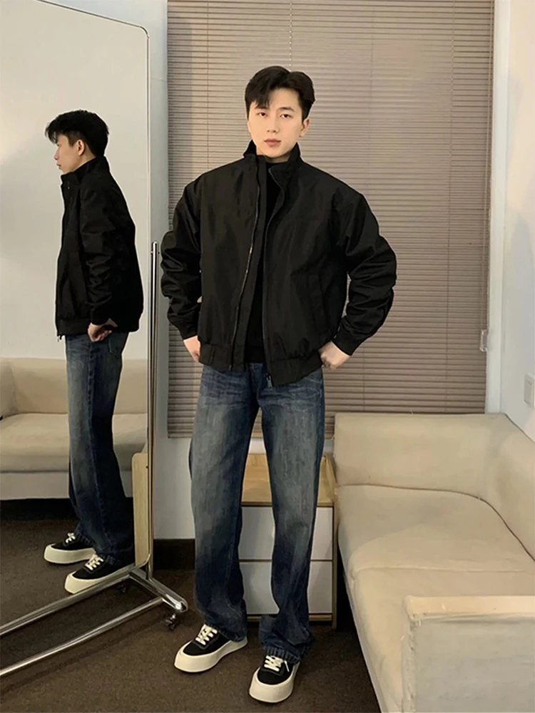 

Мужская летная куртка American Sle, весенняя рабочая одежда, с воротником-стойкой, в бейсбольном стиле, Cleanfit, пуховая куртка