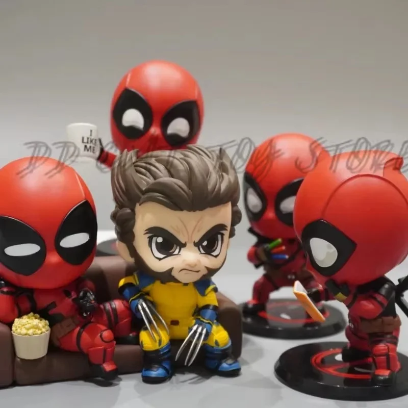 Deadpool And Wolverine Anime Figure (Tva Uniform Version) Cosbaby (S) Mini Collectible  Marvel Collection Toy Birthday Gift