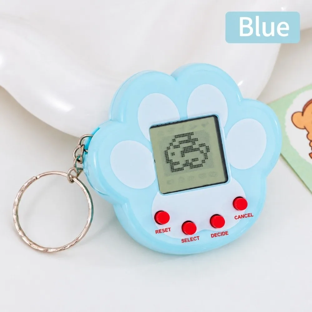 Portable Virtual Pet Console Mini Size Handheld Design Electronic Pet Toy Cat Claw Shape Electronic Screen Handheld Game Console