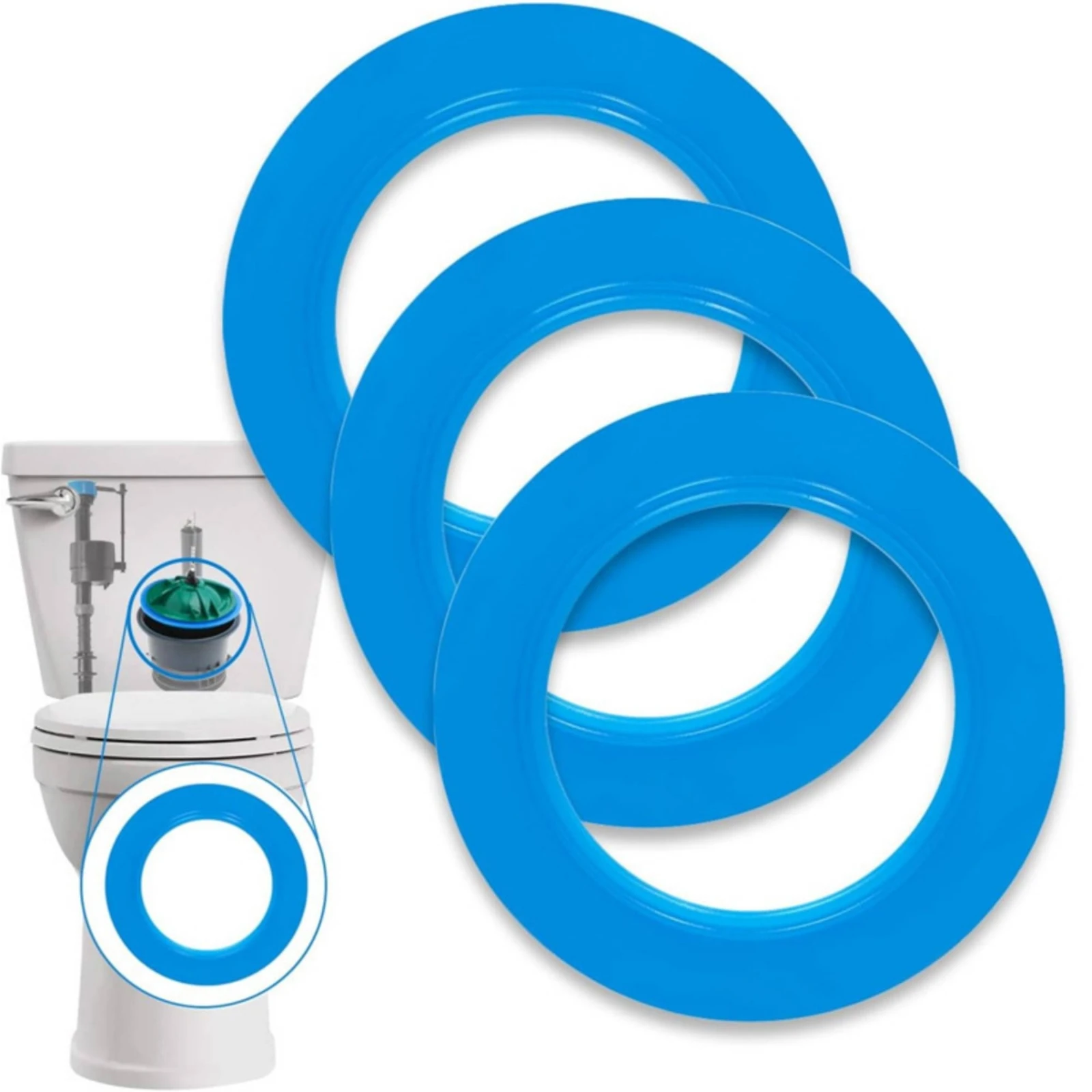 Toilet Tank Gasket Compatible Toilet Tank Drain-Valve Sealing Washer Flush Valve Seal Easy to Install for DIY Homeowners