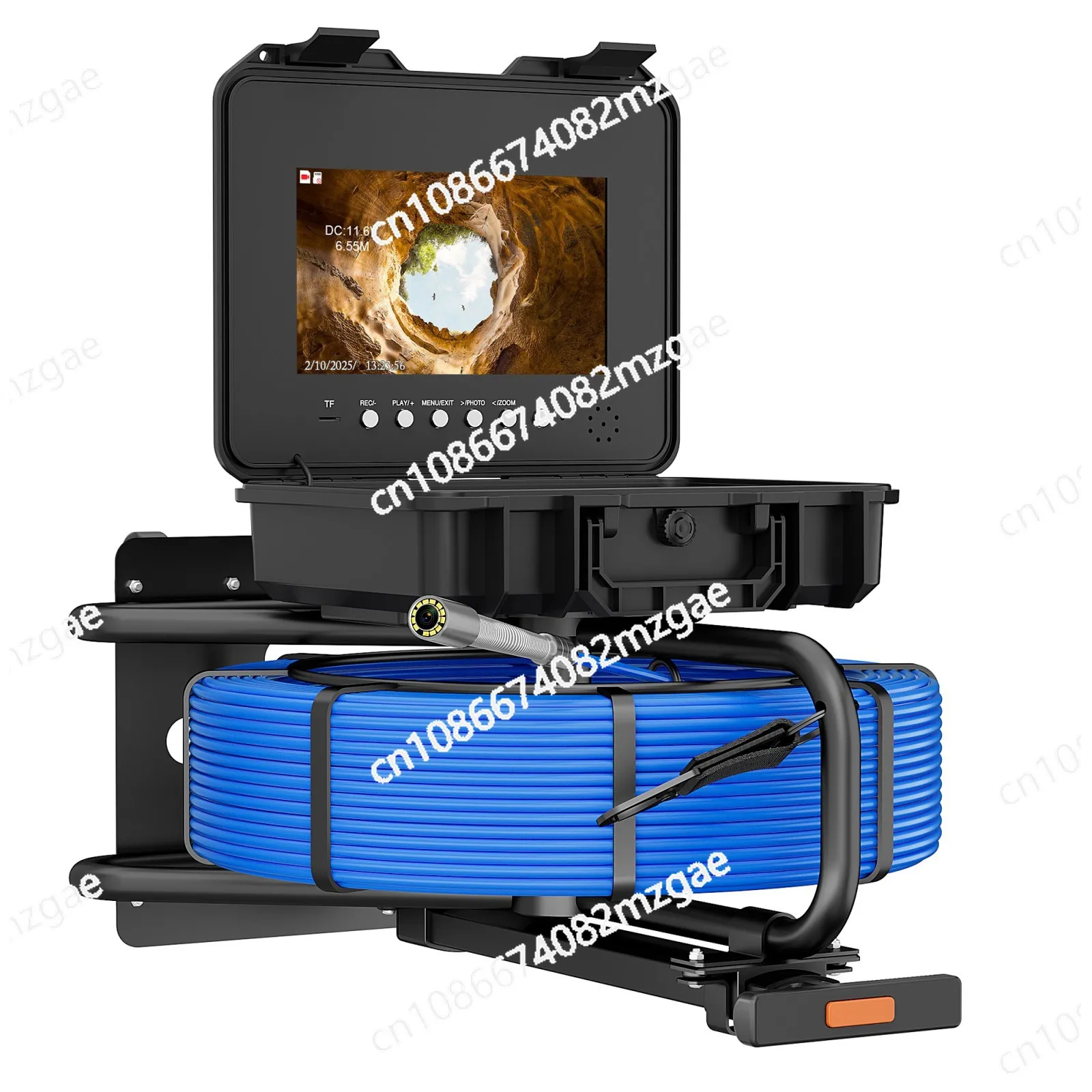 7Mm tie rod design sewer camera industrial pipeline endoscope maintenance positioning detection 10 inch high definition screen