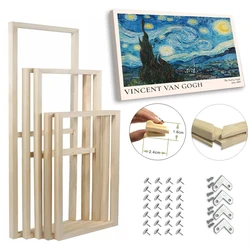 Solid Wood Canvas Picture Frame Kit DIY Stretcher Bars for Canvas Prints Diamond Oil Painting Wooden Wall Art Gallery Home Decor