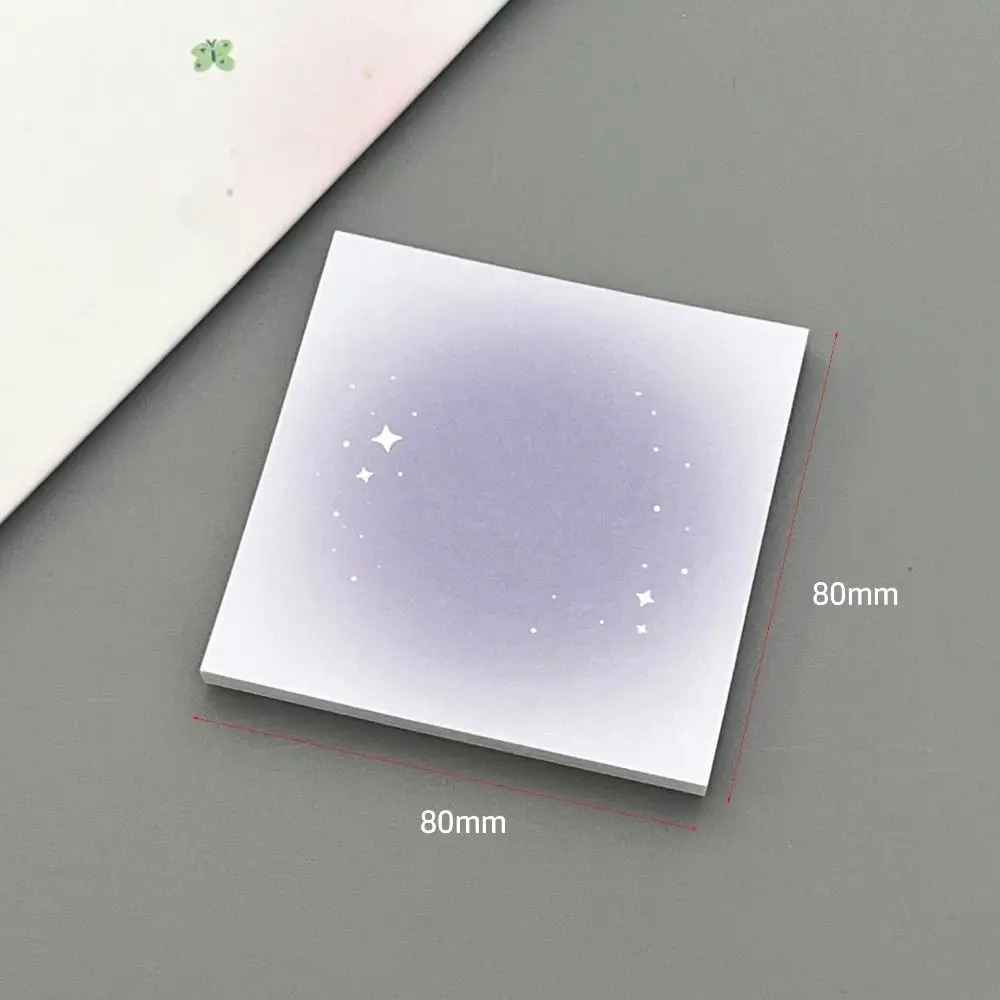 Gradient Color Memo Pad INS Square Tearable Message Notes Non Adhesive DIY Scrapbook Decorative Material Paper