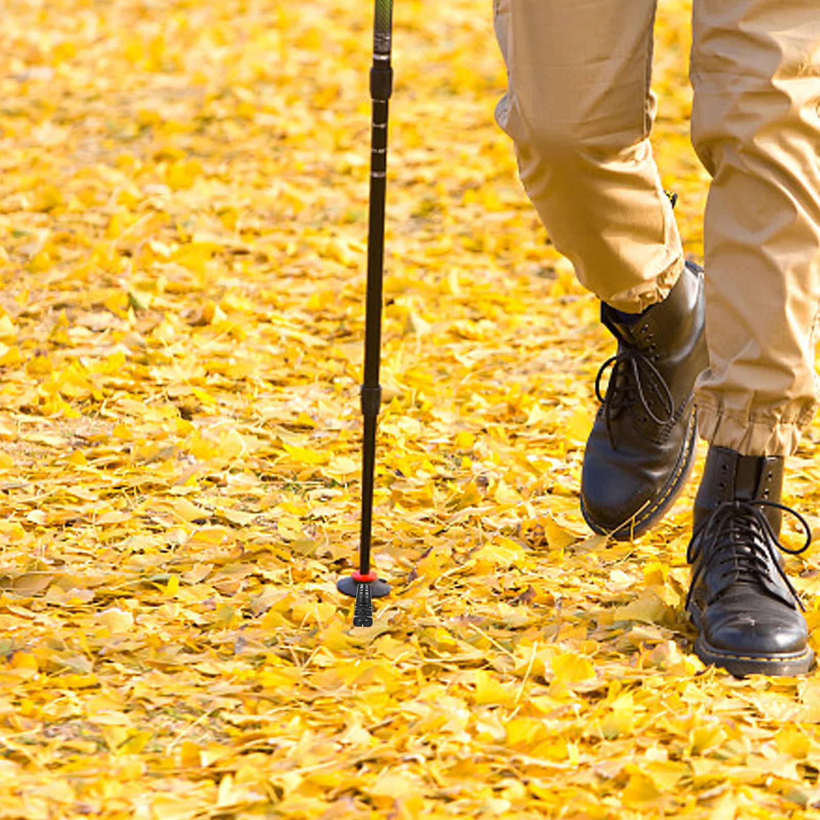 

Black Non-slip Rubber Cane Tip Replacement Trekking Pole Feet Mud Snow Protection Durable Lightweight Easy Install Anti-slip