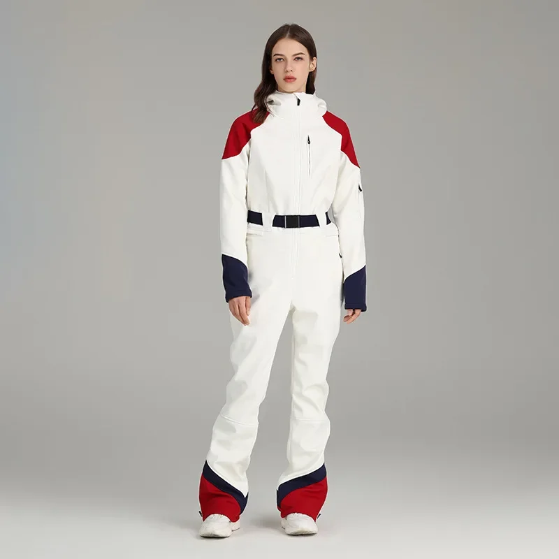 New Ski Suit for Women Fashion Warm Waterproof and Breathable  Snowsuit Women Single and Double Board One-piece Ski Suit Unisex