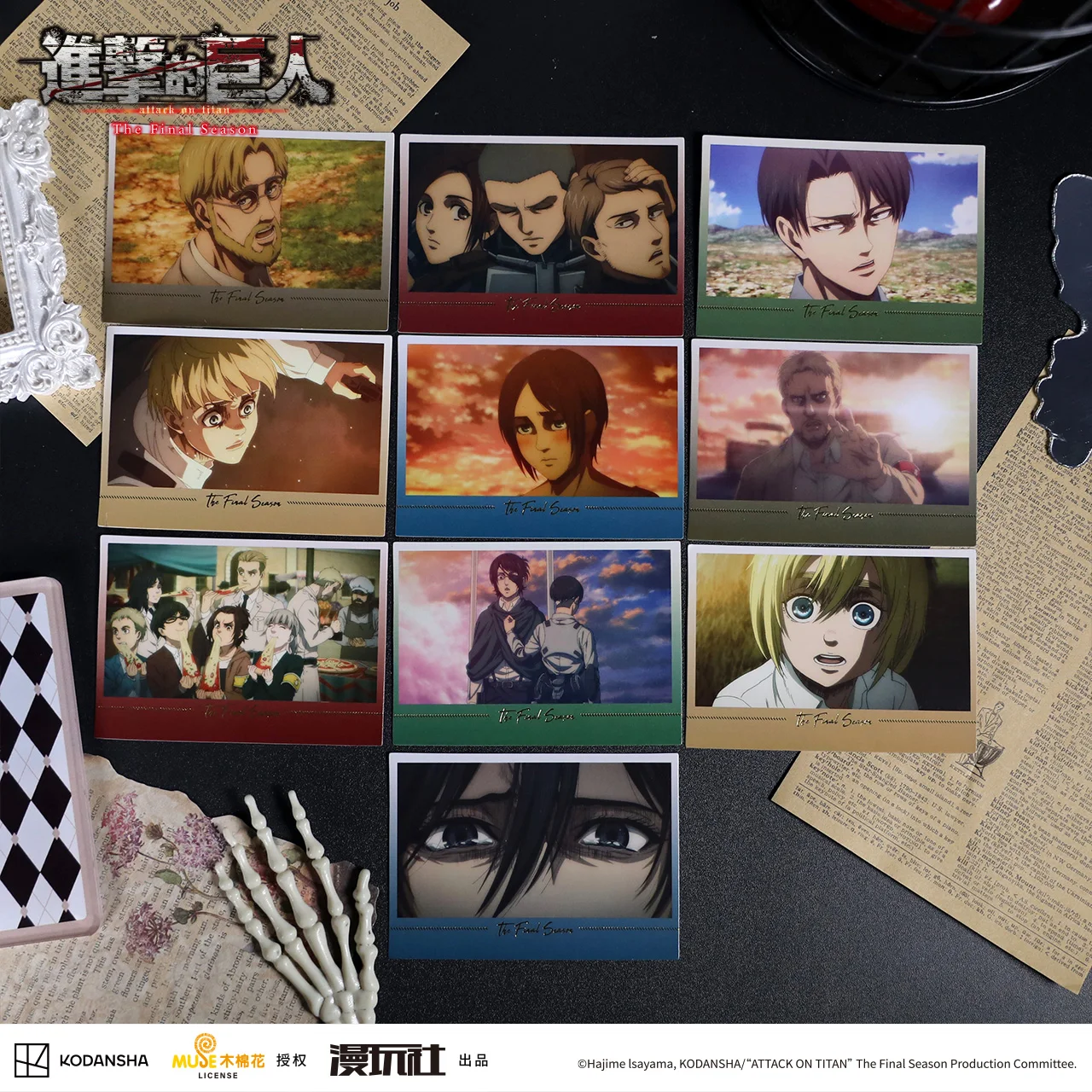 

Attack on Titan S4 The Final Season Eren Jager Armin Arlert China Official Authorization TV Scene Photographic Paper 10pcs/Set
