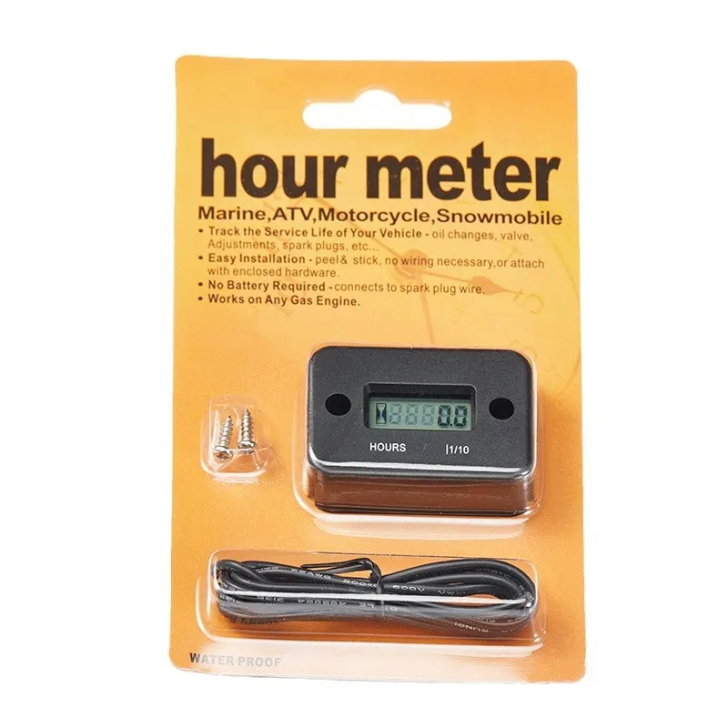 AliExpress NONE Digital Hour Meter LCD Counter Inductive Timer For ATV Motorcycle Instruments Clocks Snowmobile Gasoline Boat Generator Bike Car