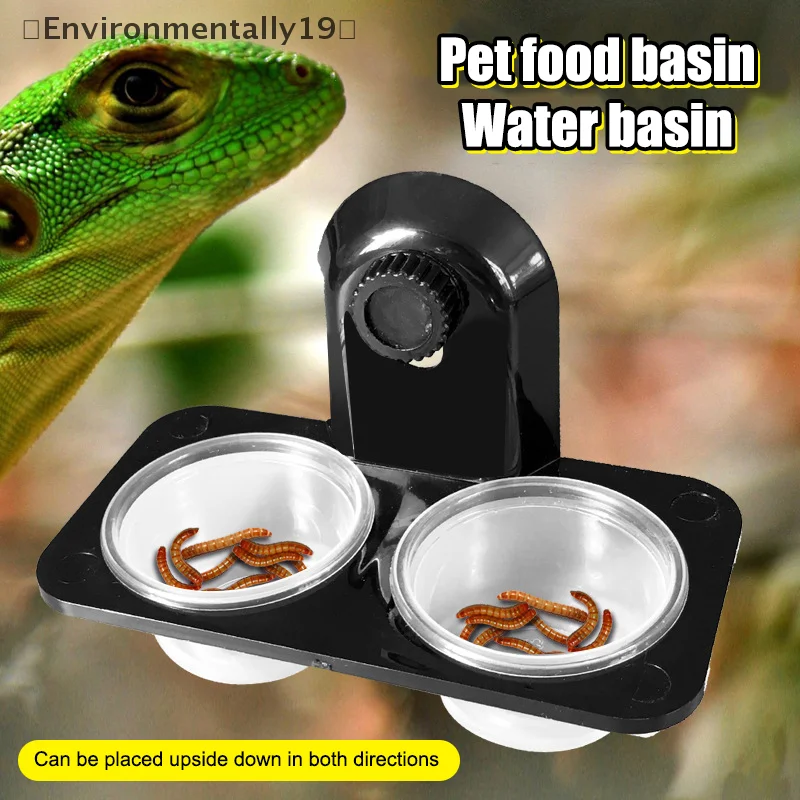 Reptile Tank Insect Spider Ants Nest Snake Gecko Food Water Feeding Bowl Terrarium Breeding Feeders Box Reptile Ideal Feeder