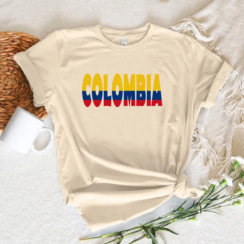 Colombia t-shirts women harajuku top female designer y2k clothes