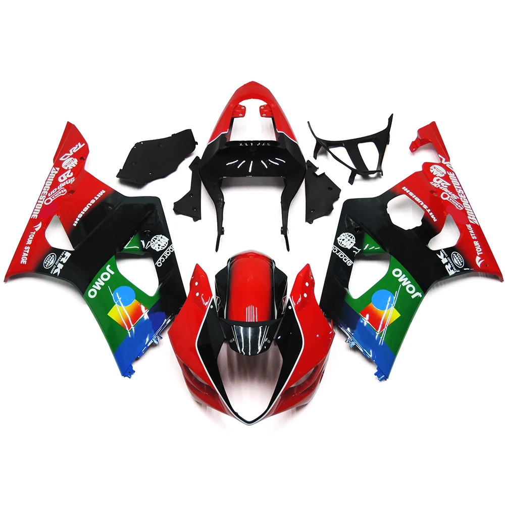 Kit plastik Fairing sepeda motor injeksi plastik ABS untuk GSX-R1000 GSXR1000 GSXR 1000 2003 2004 K3 K4 sarung bodykit lengkap