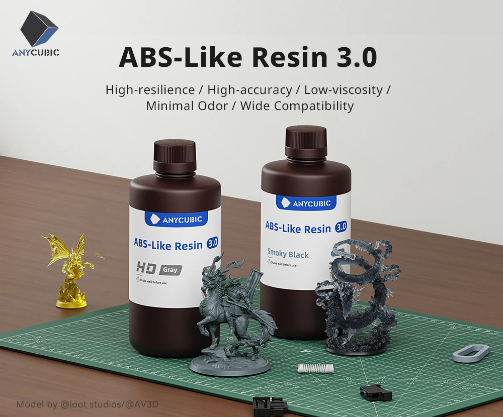 ANYCUBIC ABS-ähnliches Harz 3.0 für LCD-3D-Drucker, sehr belastbar, höhere Genauigkeit mit unterer Schrumpfrate, minimaler Geruch, Mono 4 – Detail 2