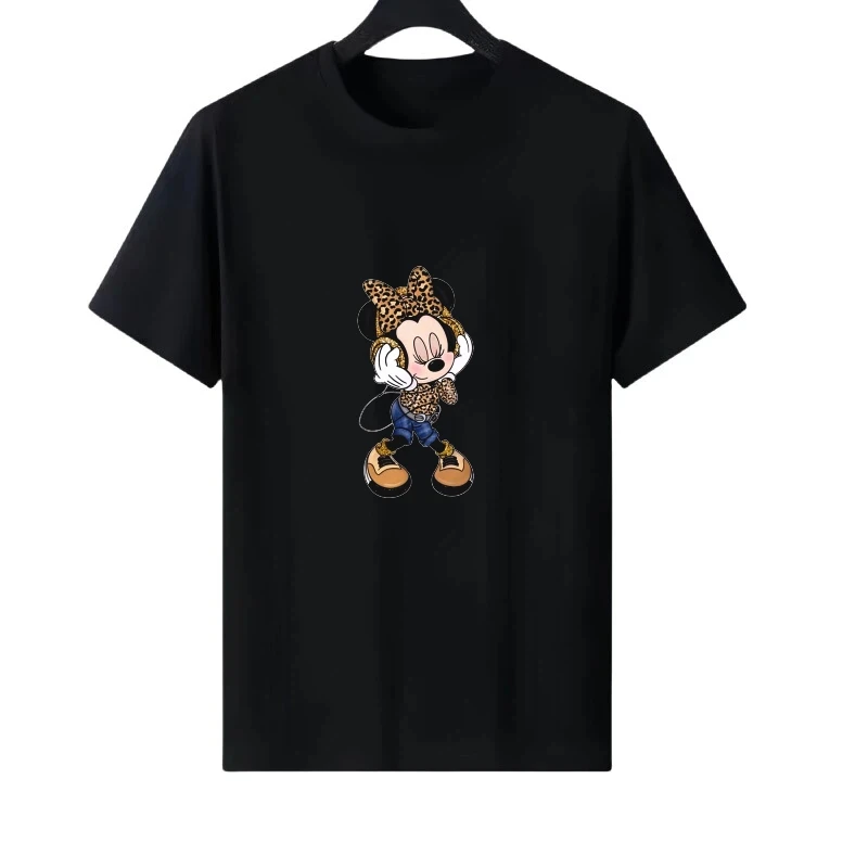 

Disney Mickey Mouse Sell Pattern Woman Parent-child Clothing Casual Top Ladies Cheap Short Sleeves Y2k T-Shirt Men Sweatshirts