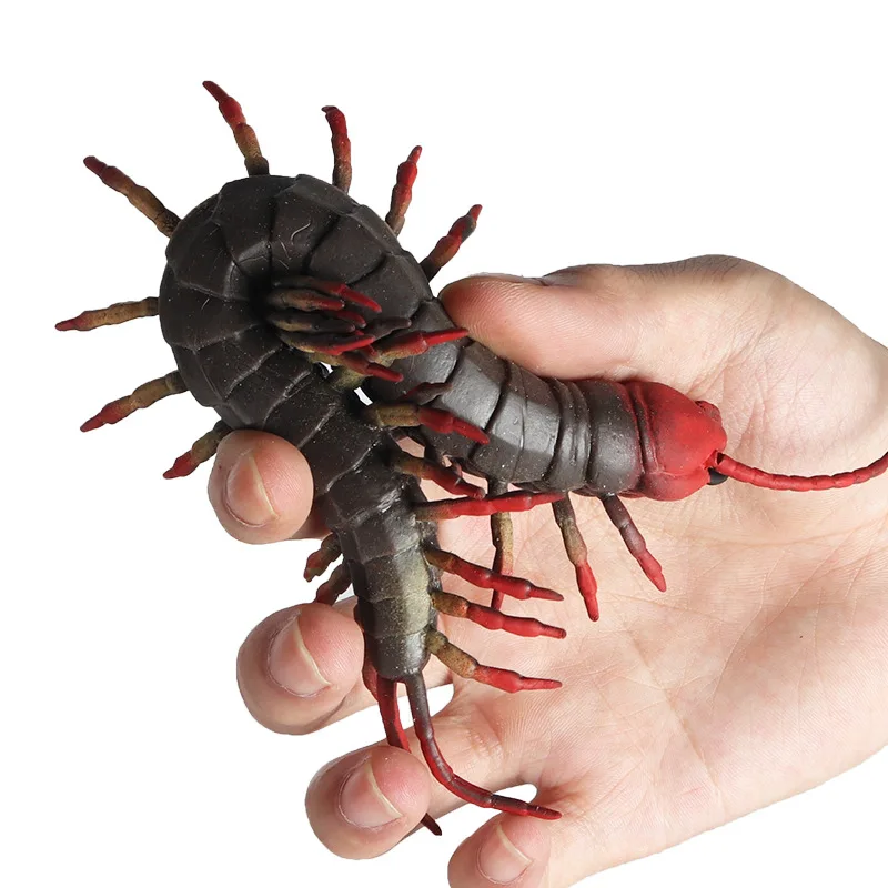 Funny Rubber Centipede Insects TPR Simulation Animal Model Halloween Children\'s Scary Soft Pinch Fun Stress Relief Venting Toys