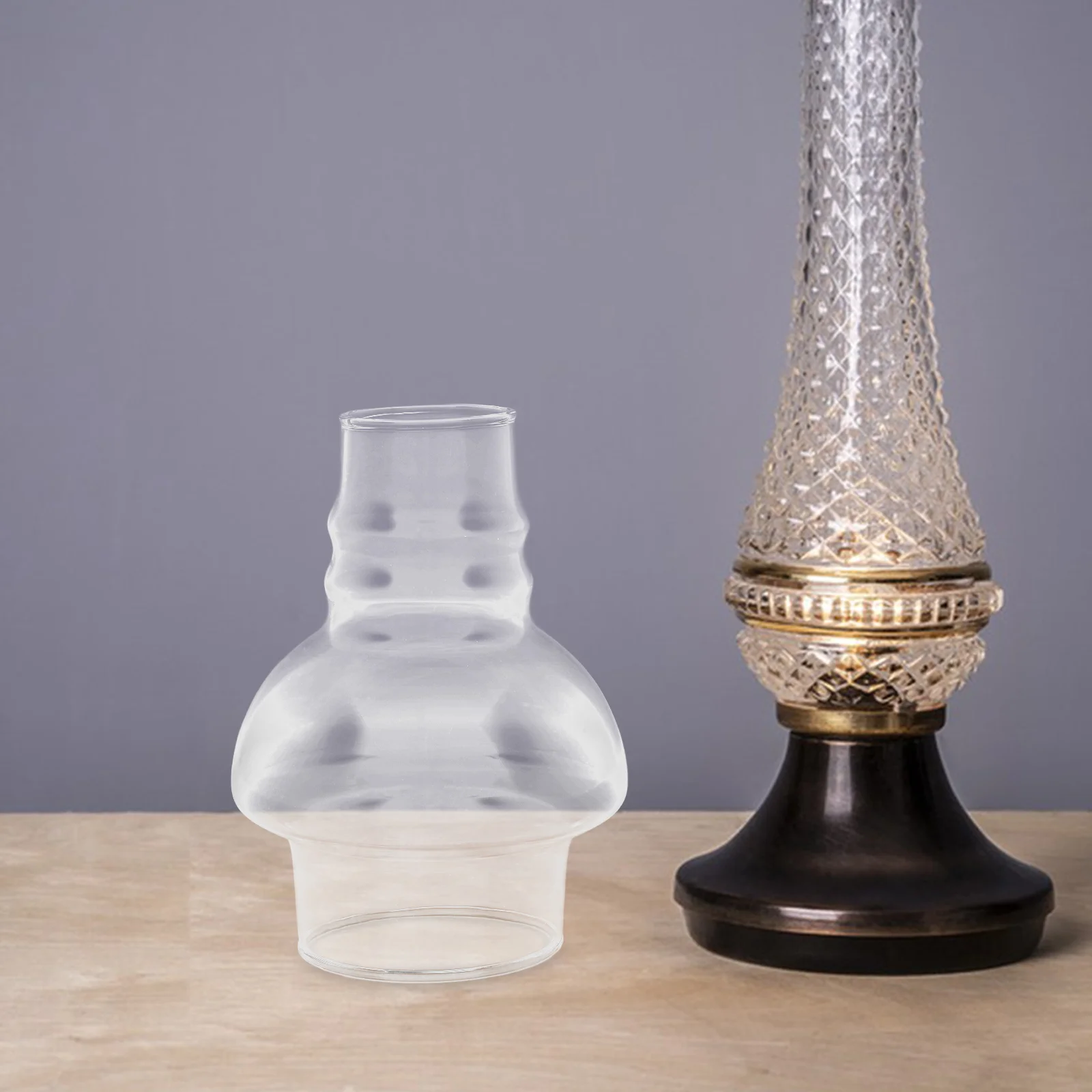 Glass Lampshade Cover Oil Lantern Chimney Kerosene Light Shade Hurricane Protector Cylinder Vase Globe Replacement Lamp Covers