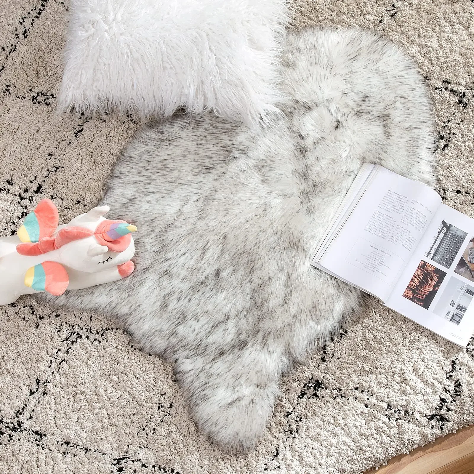 Luxury Faux Sheepskin Carpet Living Room Soft Fluffy Plush Rug Kids Bedroom Bedside Carpet Artificial Fur Area Rug Wool Carpets 6