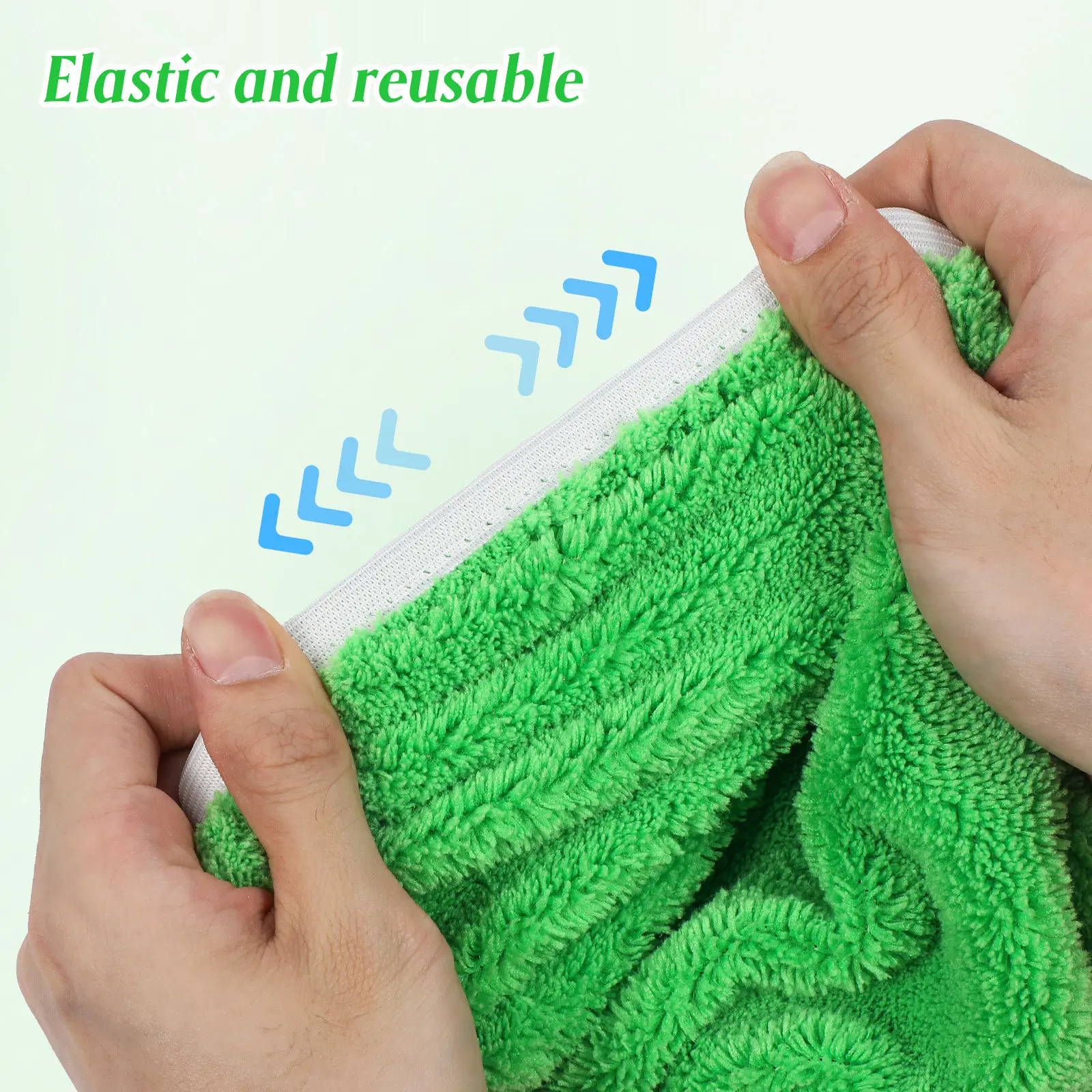 6Pcs High Performance Mop Covers Ultra Fine Fiber Wet Mopping Cloths Floor Fit Mop Head Replacement Pads for All