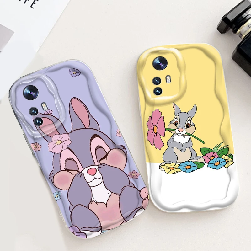 

Bambi Rabbit Cute Cartoon For Xiaomi Mi 14 12 12T 11 Lite Poco M6 X6 X5 X4 X3 M3 F4 Pro GT NFC 5G Wave Oil Funda Phone Case
