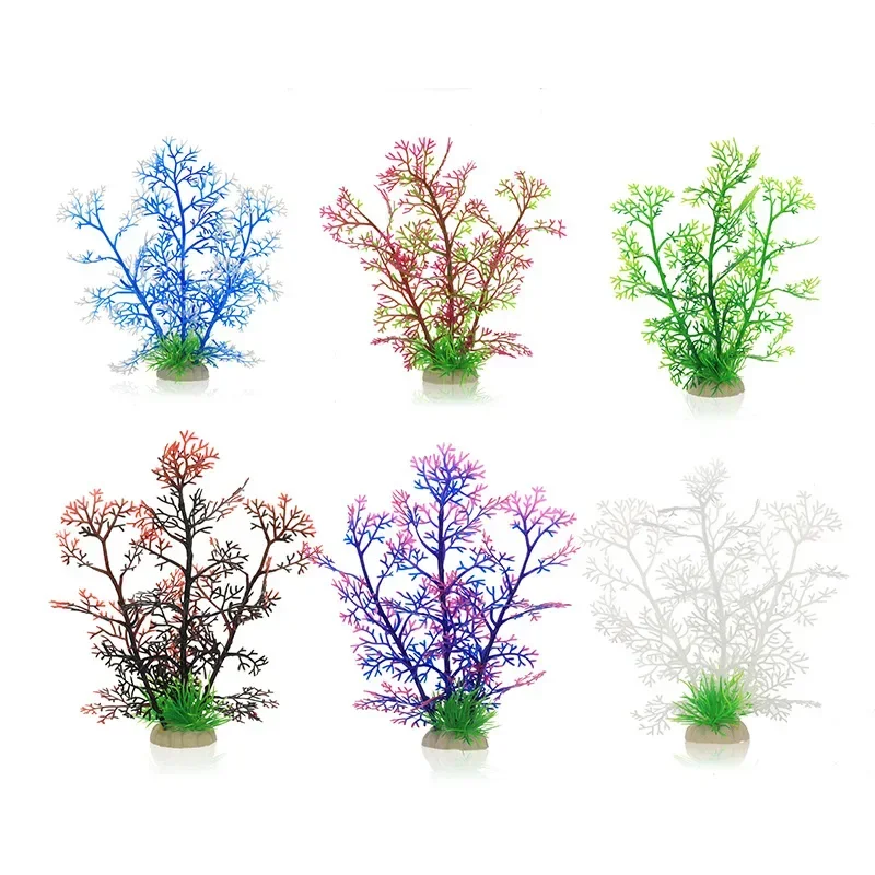 

Simulation Aquatic Plastic Plants Decoration Aquarium Landscaping Ornaments Do Not Fade For Fish And Shrimp Tank 1 Pcs