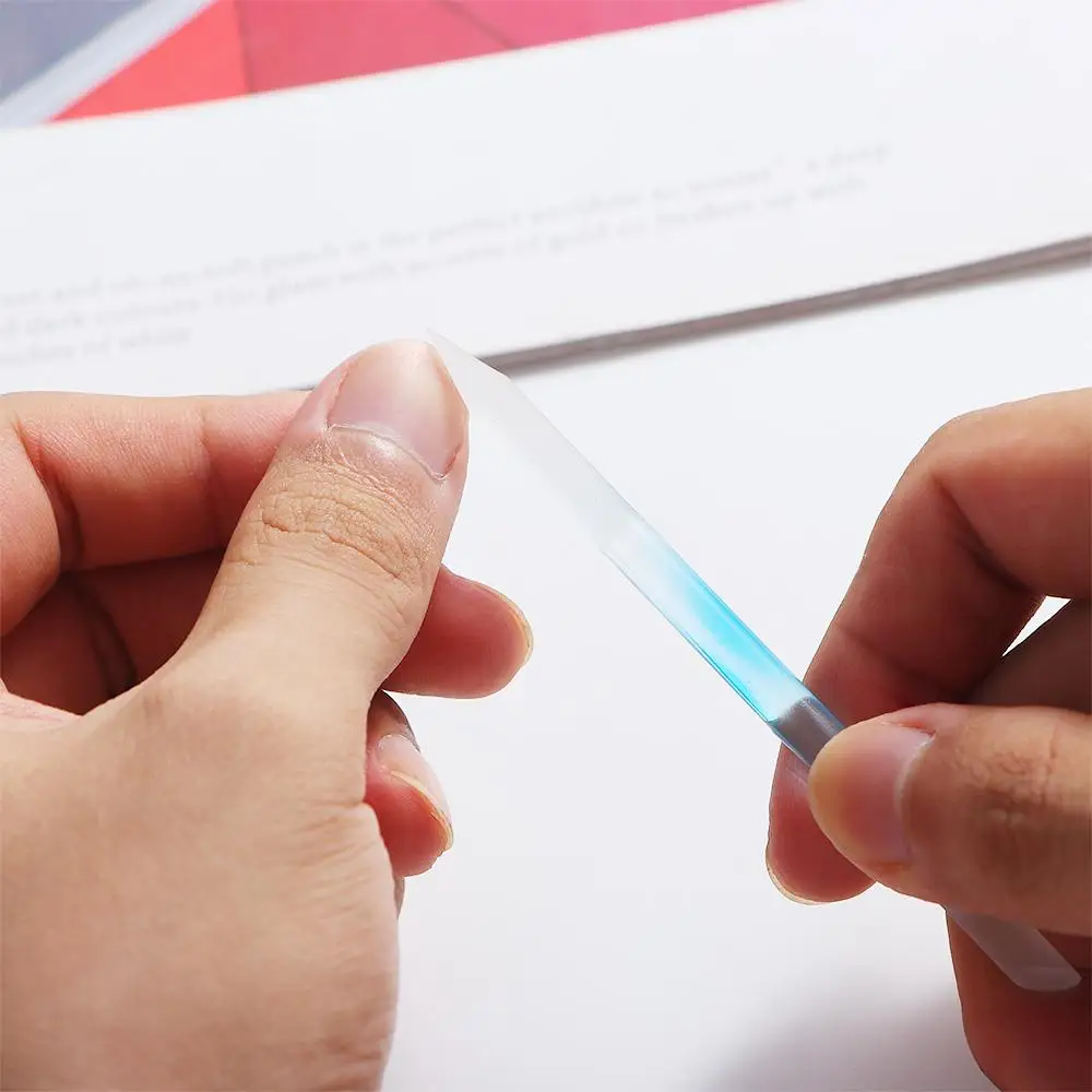 التدرج اللون عدم الانزلاق مسمار أدوات الرسم تلميع الأظافر مزدوجة الوجهين ملف الأظافر مزيل الجلد الميت باديكير أداة الزجاج انتهازي للبشرة