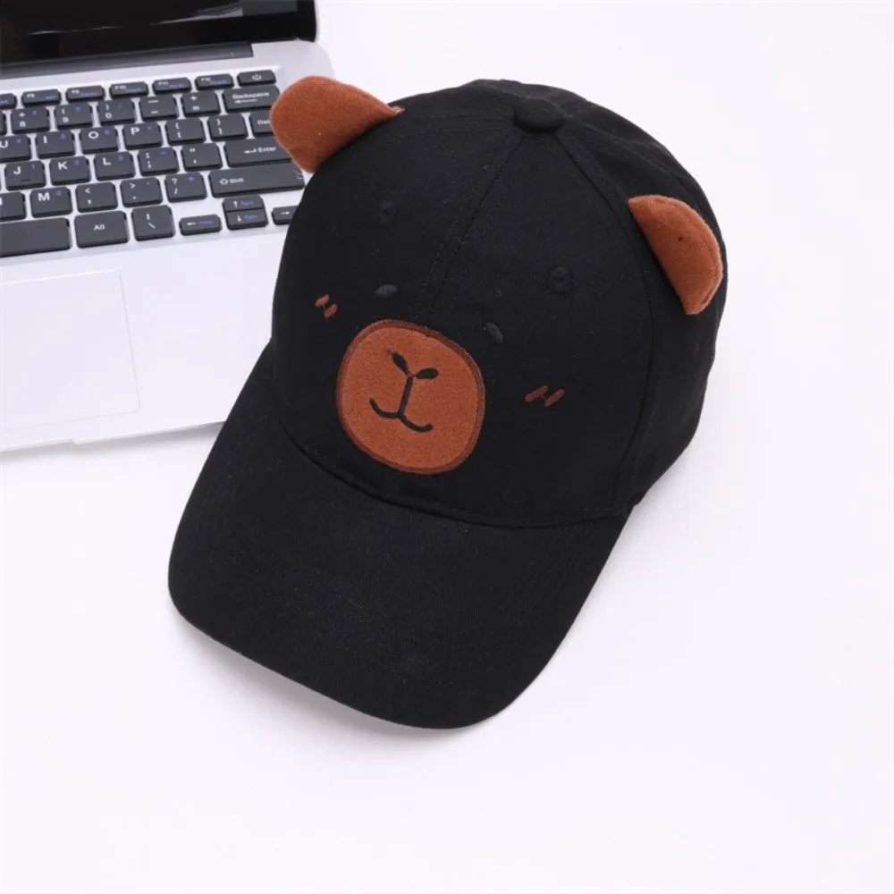 Fashion Breathable Capybara Peaked Cap Thin Cotton Children Baseball Hat Korean Style Polyester Baby Sunscreen Hat Outdoor