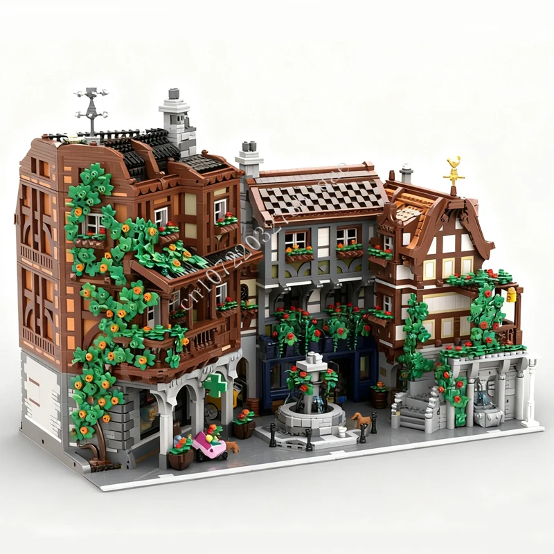 10218ピース オールドタウン MOC クリエイティブ ストリートビュー モデル 組み立てブロック 建築 DIY 教育 組み立てモデル おもちゃ 子供向け