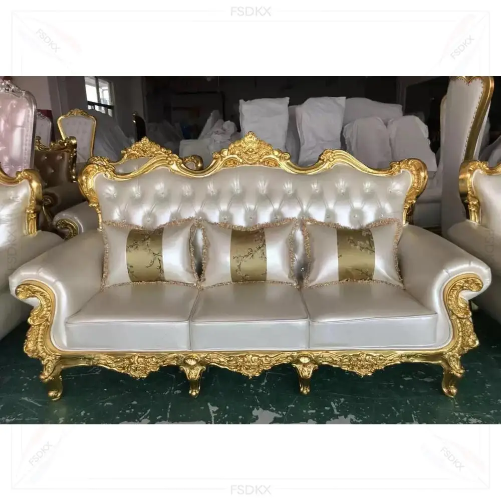 High Quality King Throne Modern Leather Sofa Chair Two Seater Sofa for Bride and Groom for Wedding Events for Banquet Party