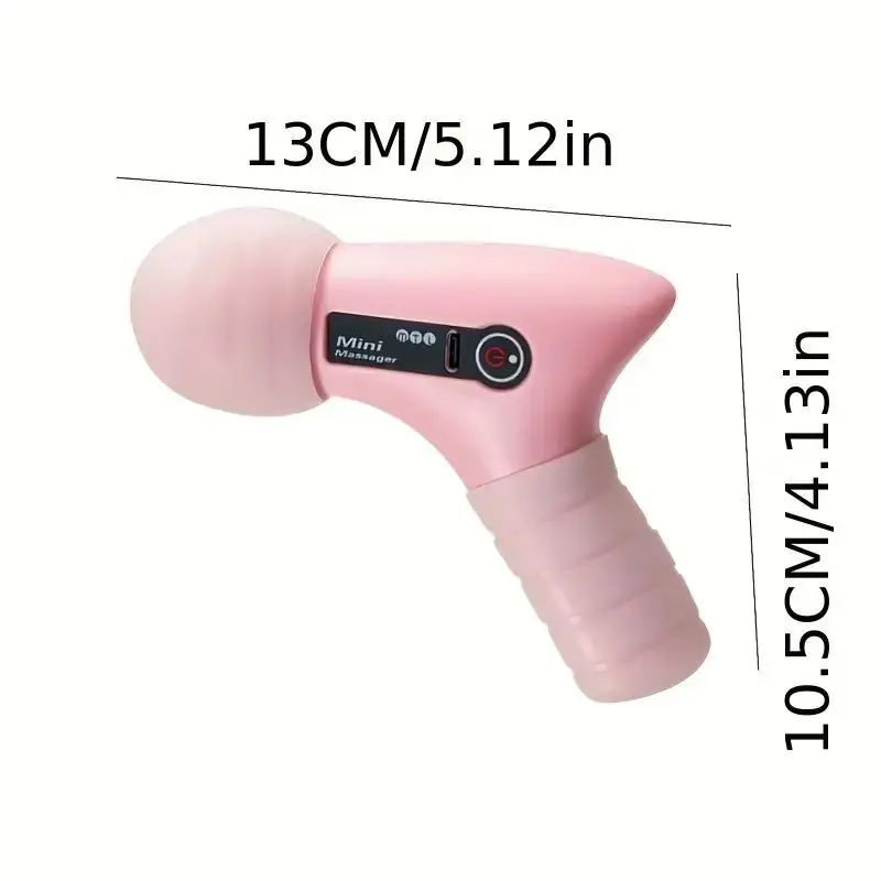 Deep Tissue Massage Gun USB Rechargeable Portable Full Body Muscle Massage 4-speed Adjustable Fascia Gun Pink and Black image 6