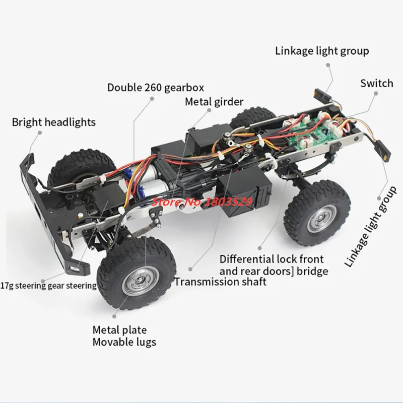 Professional 1:12 Large RC Transport Truck 5CH Differential Lock Transmission Remote Control Climbing Car Adults Car RC Toy Gift