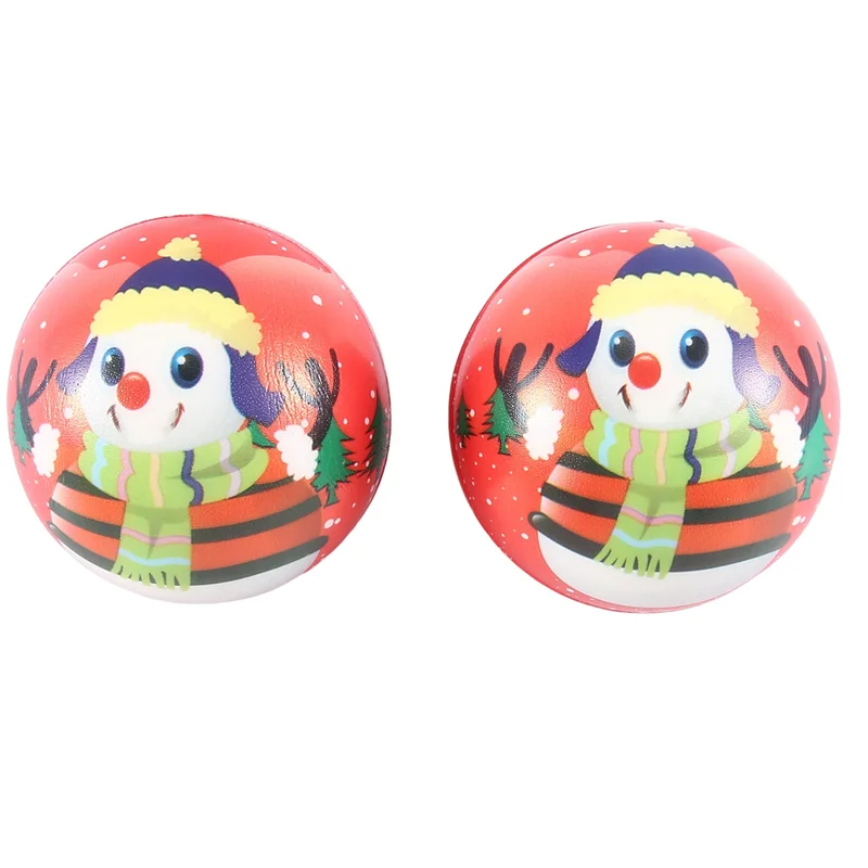 12pçs pu mole antiestresse, boneco de neve de papai noel, presente de natal, recuperação lenta, antiestresse, espremer durável