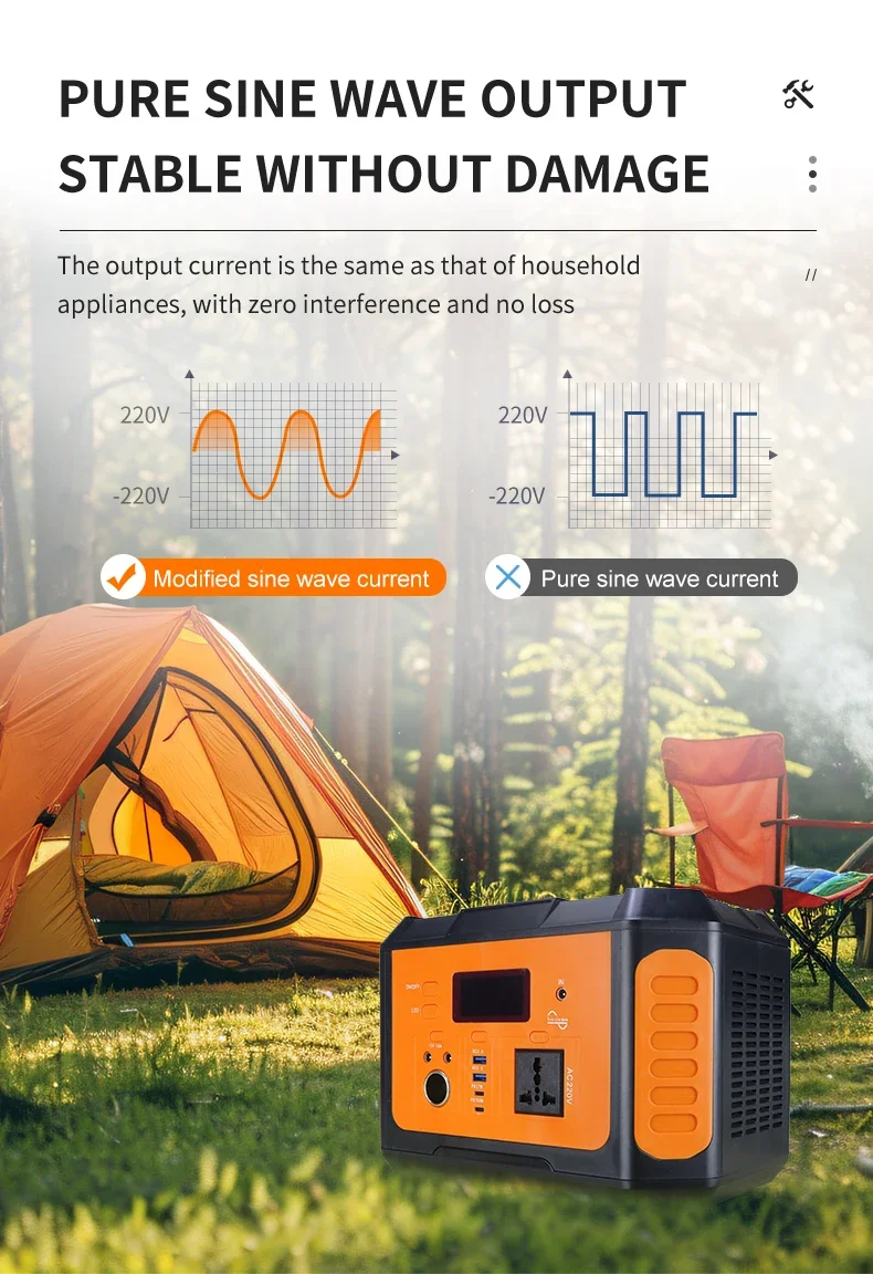 New Outdoor Home Solar Generator Charging Energy Storage Battery Ac 110v 220v Power Banks 300w Portable Power Station