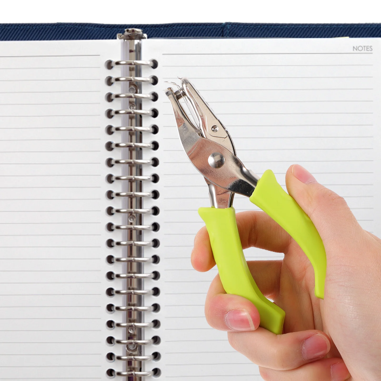 2 قطعة ثقب معدني محمول خرامة ورق واحدة للبالغين أداة قرطاسية مكتبية وظيفة #4