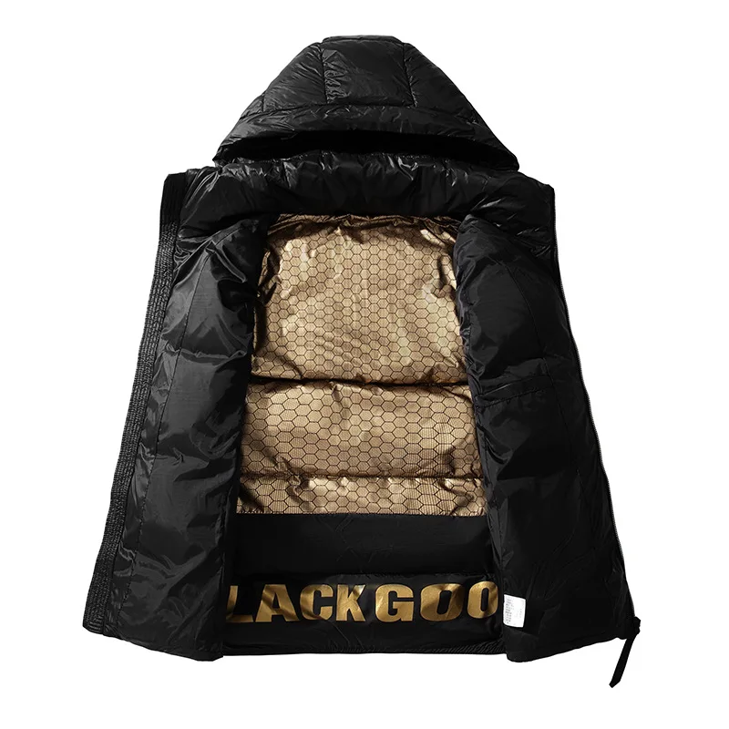 Winter Trendy Brand Down Vest For Men's Trendy White Duck Down Black Gold Down Jacket Vest Jacket For Warmth Down Jacket