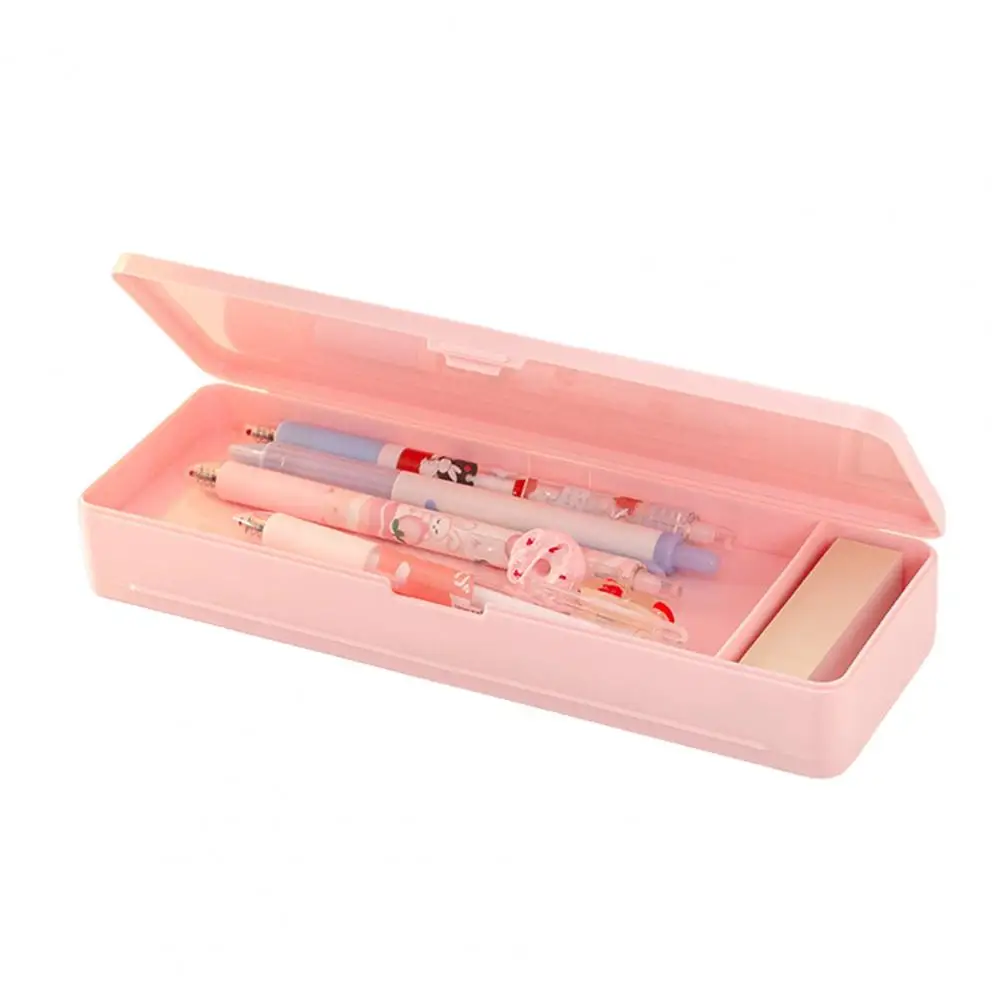 Double-layer Stationery Box Capacity Double-sided Double Layers Stationery Box Heavy Duty Plastic Pencil for Boys