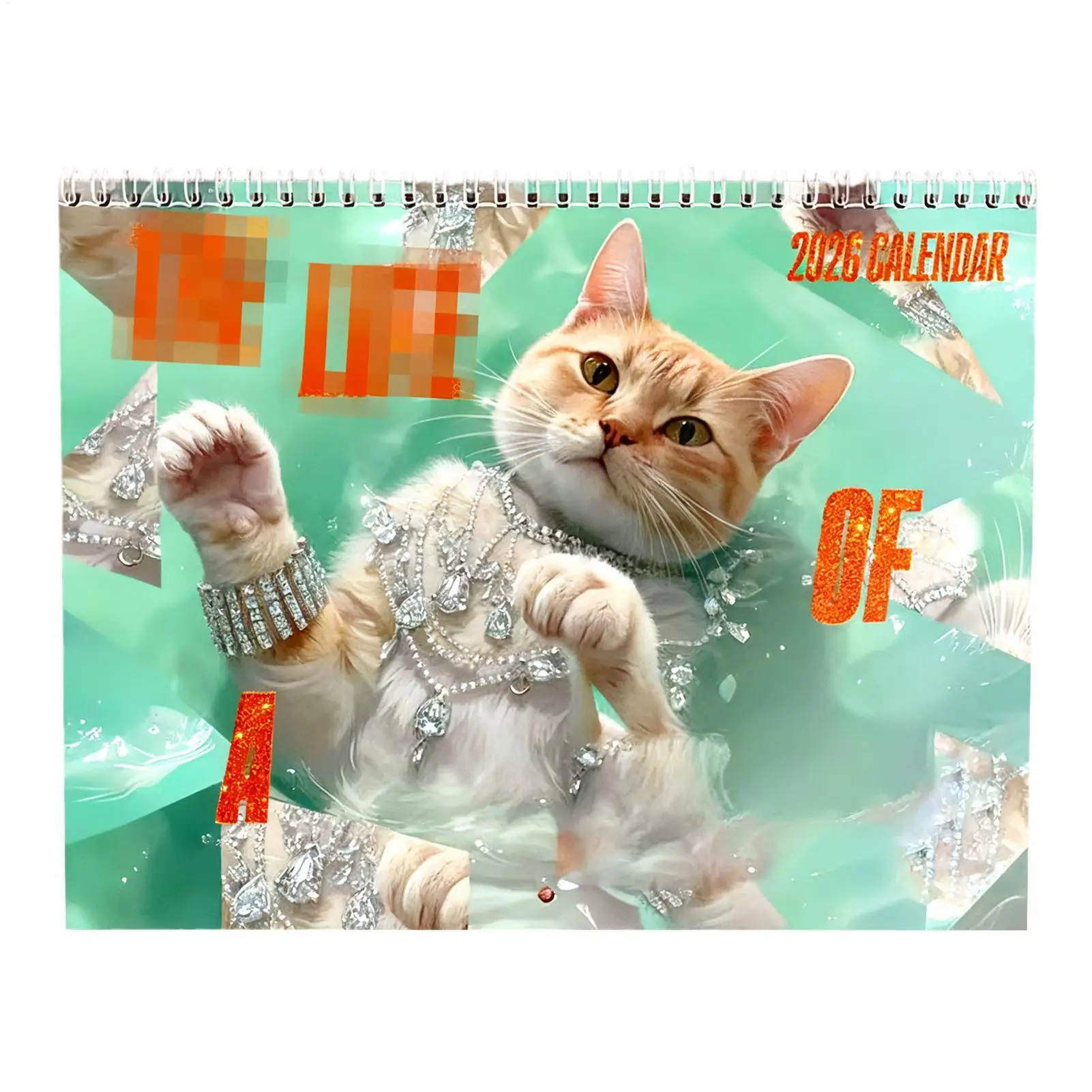 2026 Cat Wall Calendar Wall Planner January December 2026 12-Month Cat Calendar for Home Living Room Study Room Office School